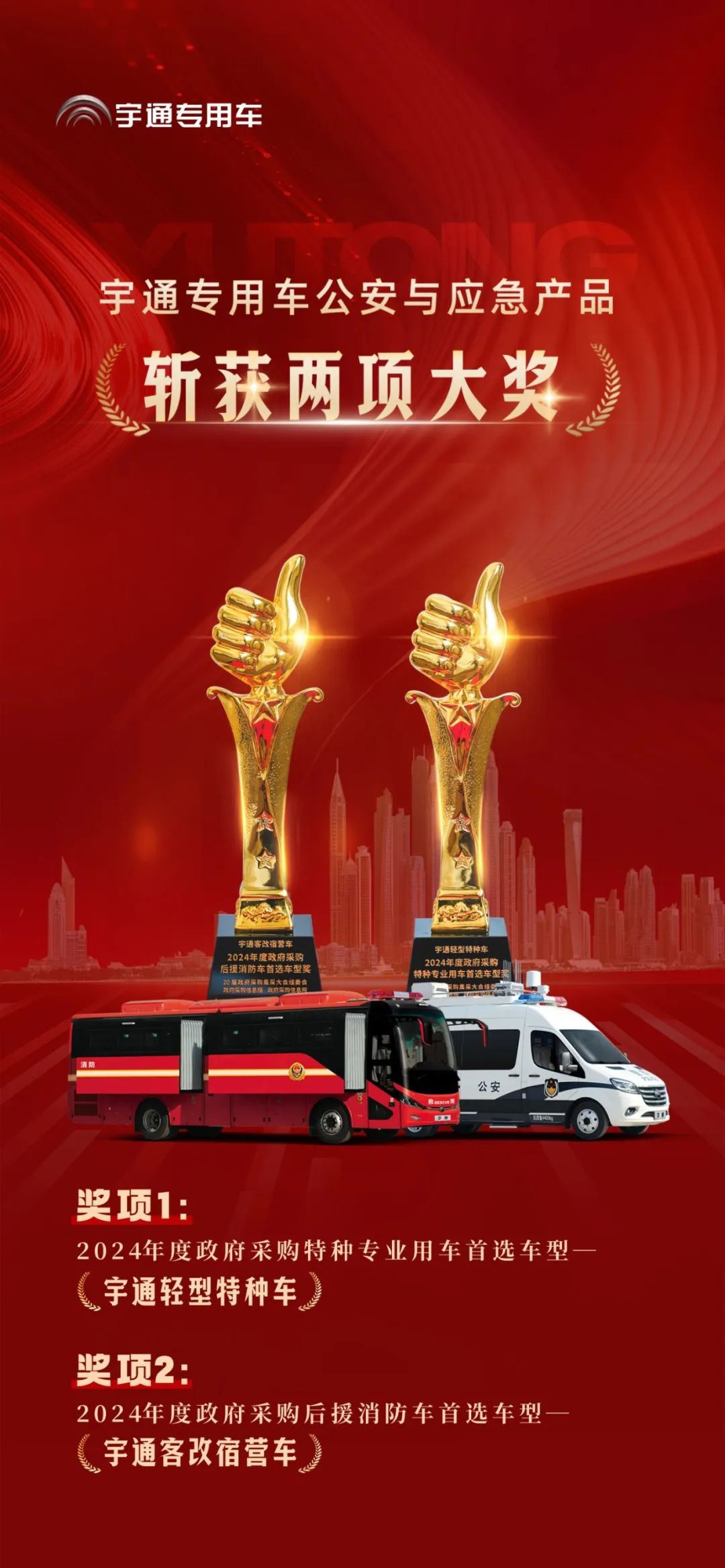 实力加冕！幸运彩公安应急车揽获全国政府采购集采年会两项大奖